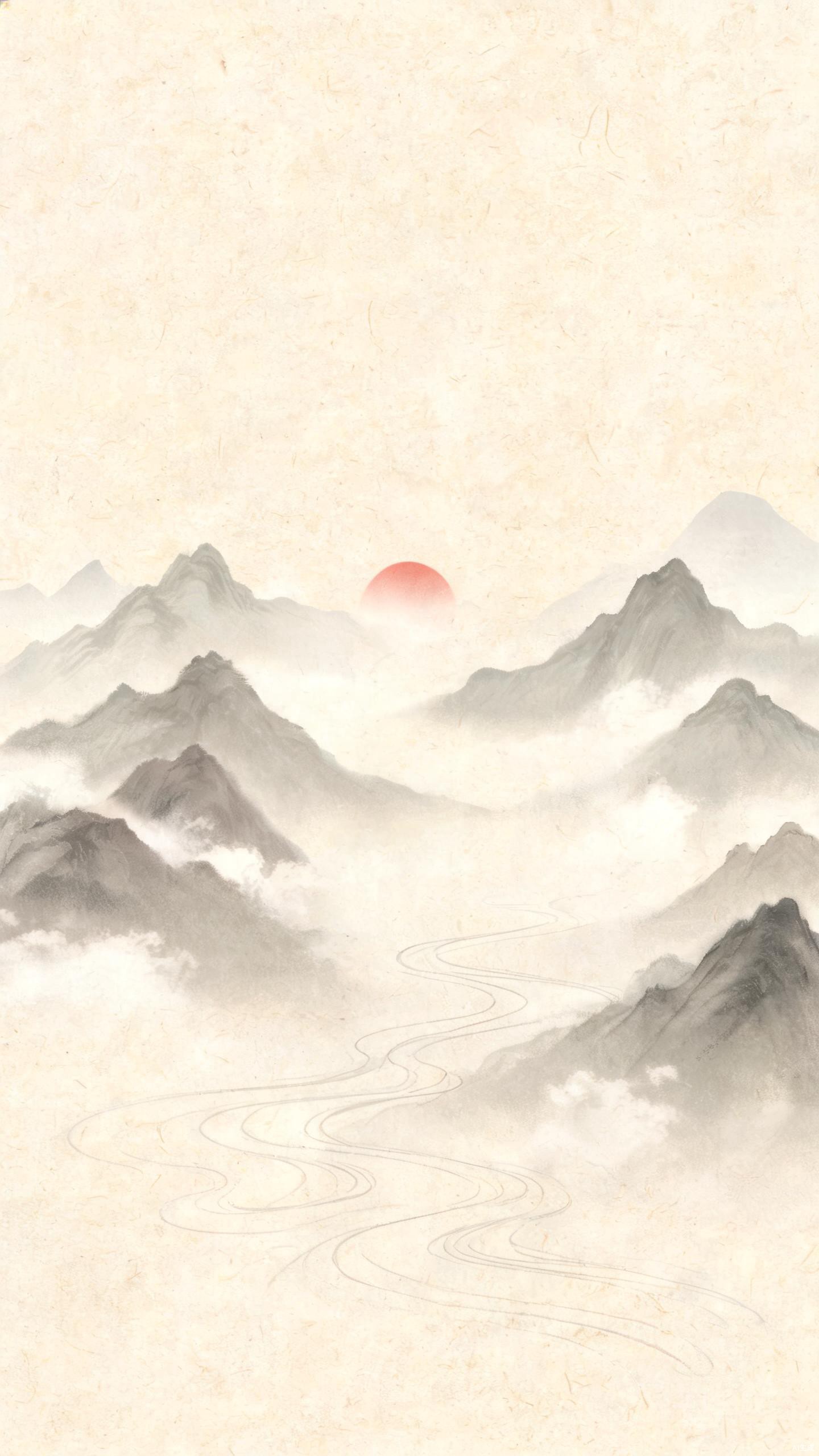 水墨山水背景